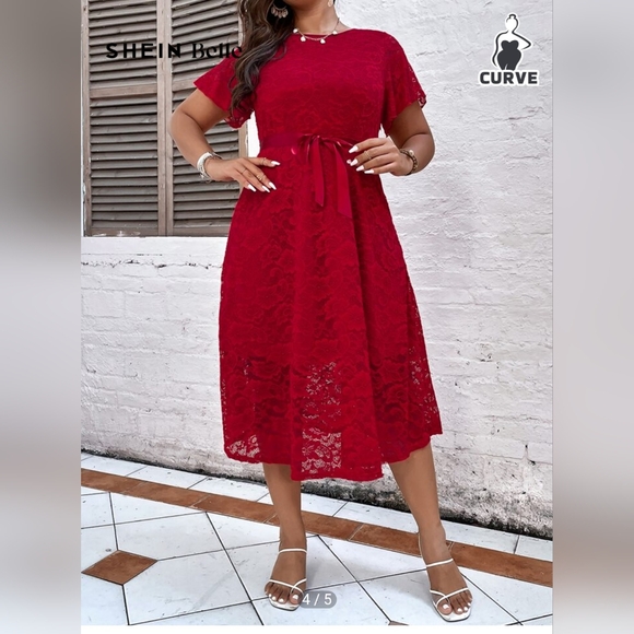 ❤️Red Lace Dress❤️ - Picture 5 of 12